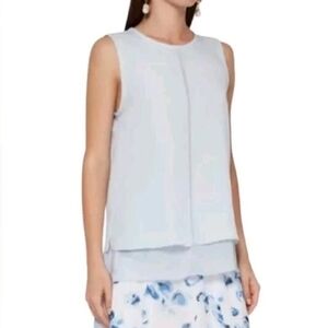 Club Monaco Blue Layered Top Women's Size S